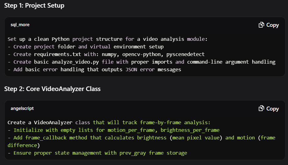 Prompt example